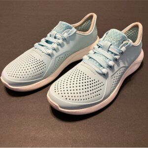 Crocs LiteRide Ladies 7wide Light Blue breathable comfort pacer Sneaker Shoes